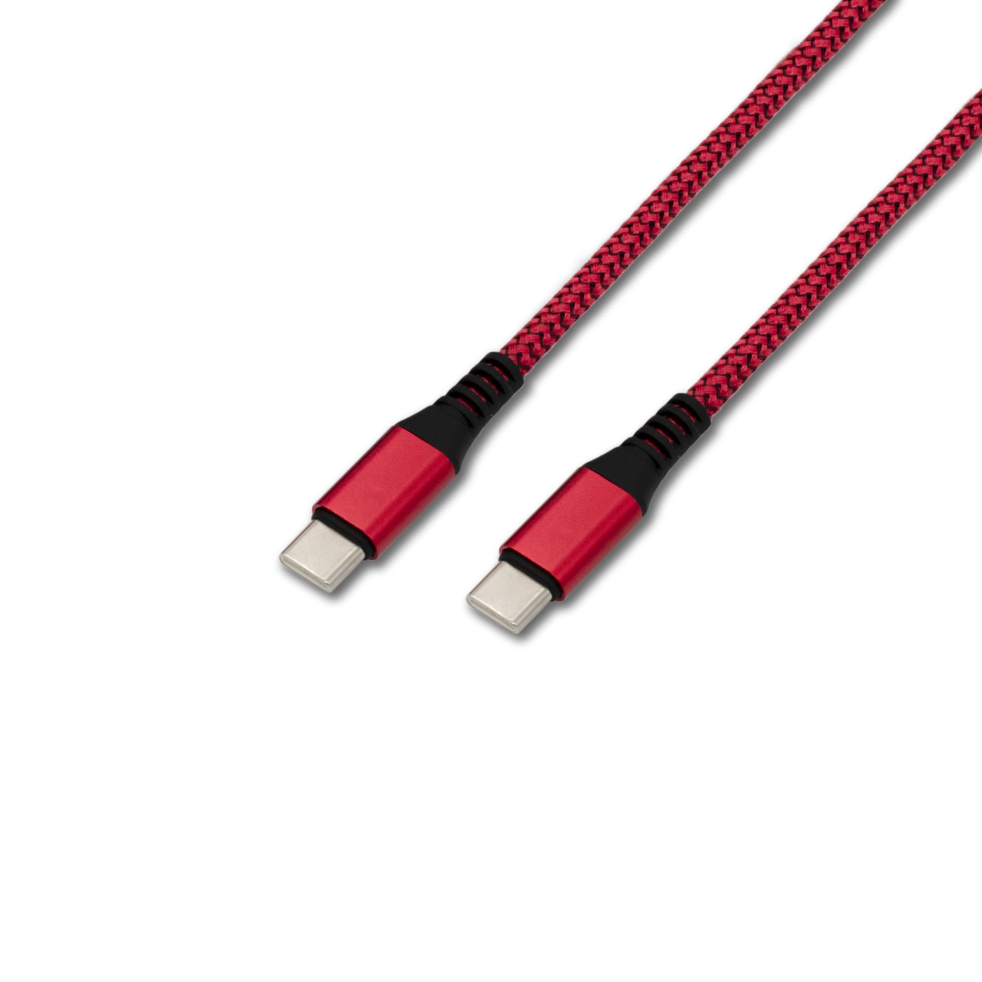 Sonilco Cable USB-C a USB-C de 60 W PD cable de carga rápida compatible con portátiles, tabletas, smartphones, cable de nailon (rojo, 1 pie)