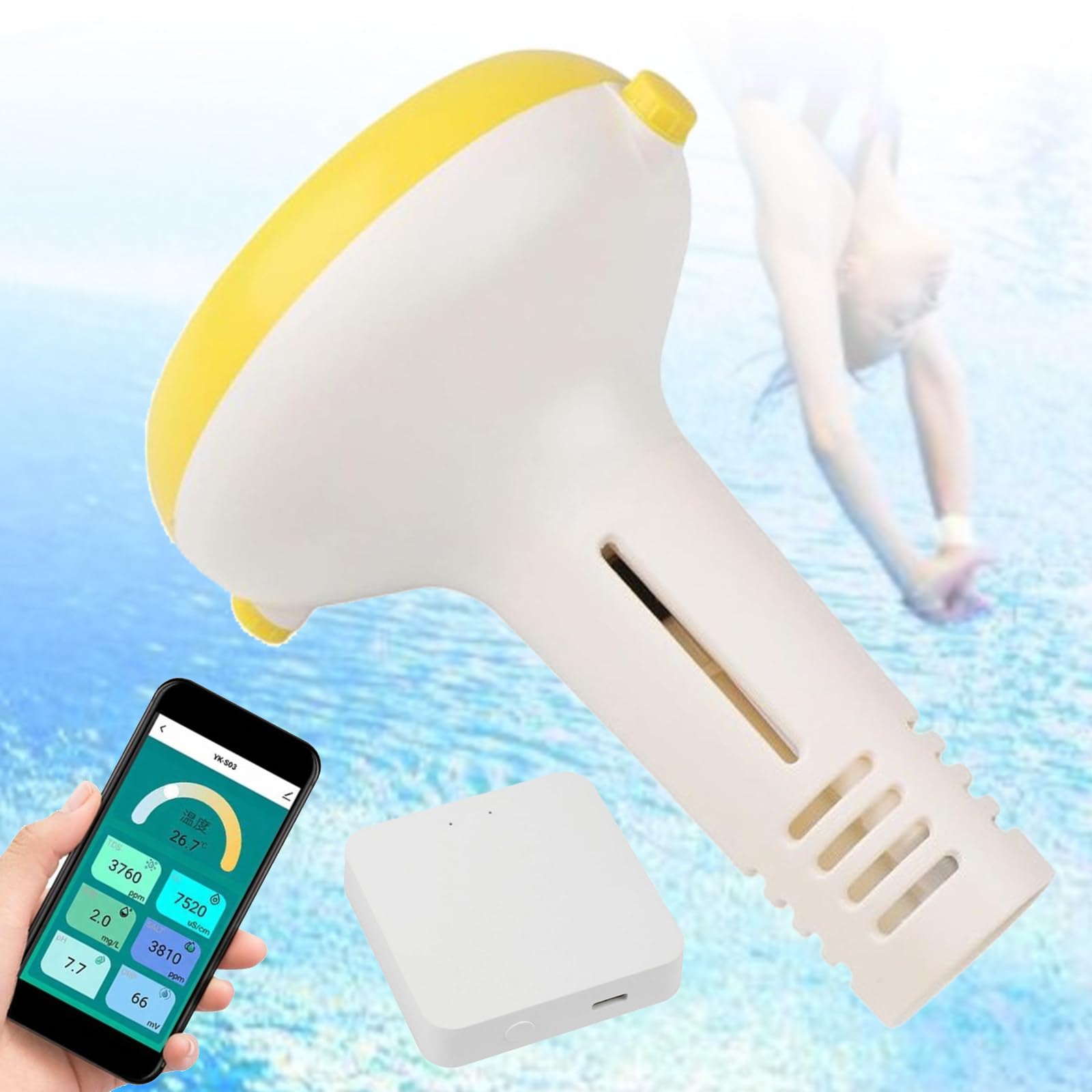 Analizador inteligente de agua para piscinas: kit de análisis 7 en 1