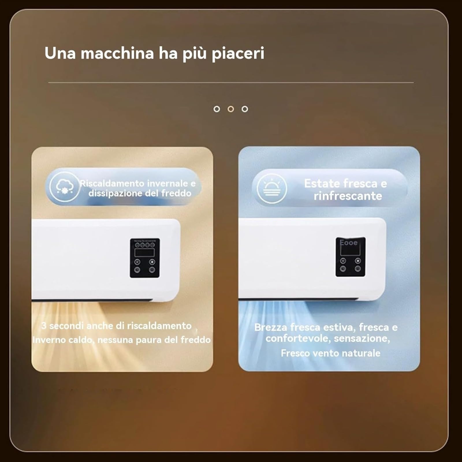 Condizionatore E Riscaldatore Split, Raffrescatore Da Parete, Condizionatore Inverter Da Parete A Installazione Rapida Senza Unità Esterna,con Funzione Di Riscaldamento, Senza Tubo Di Scarico