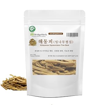 BridgeHerb | Kalopanax Septemlobus Tree Bark | 4oz/113g | Dried Cut Herbal Tea | Product of Korea | GMP Approved