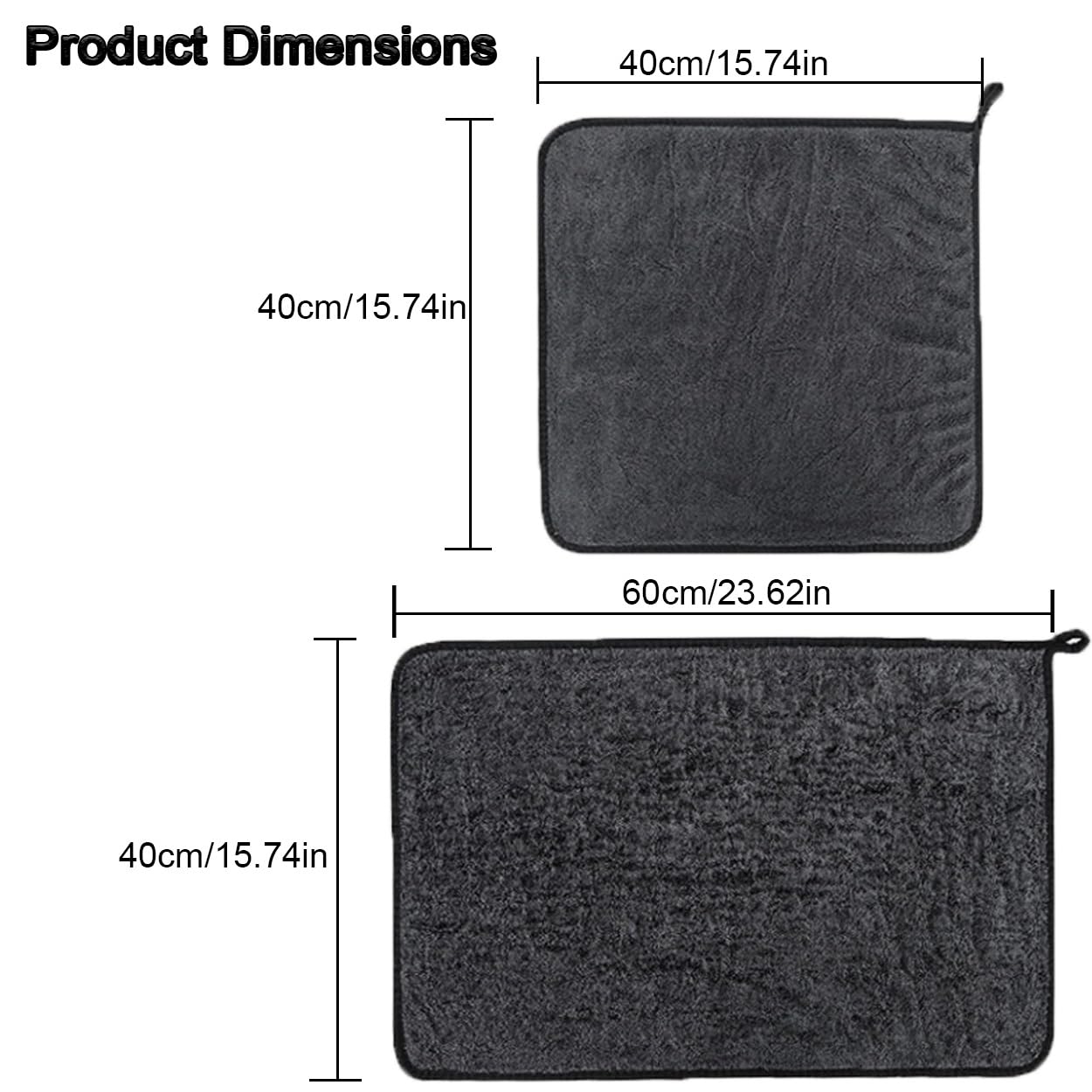 6-teiliges Set Badezimmer-Trockentücher, Premium-Auto-Trockentücher, große, gedrehte Mikrofasertücher, for die Autoreinigung, for Entfernen von Wasser in Dusche und Bad(40cmx60cm)