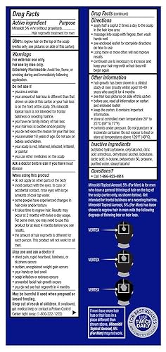 Miniatura 5 de Taro Minoxidil - Espuma en aerosol tópica, 5%, regeneración del cabello 4 meses, tratamiento para hombres, 2.11 onzas (paquete de 4)