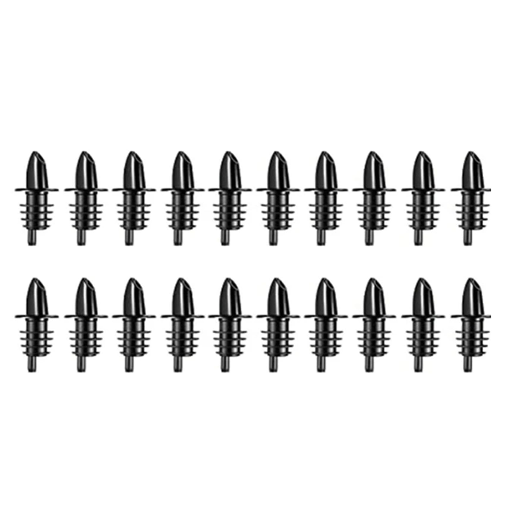 Hndhbfgrt 20X Liquor Bottle Pourers Pourers Plastic Spouts Black Bottle Pourers for Bars Clubs Pubs Restaurants Coffee Shops