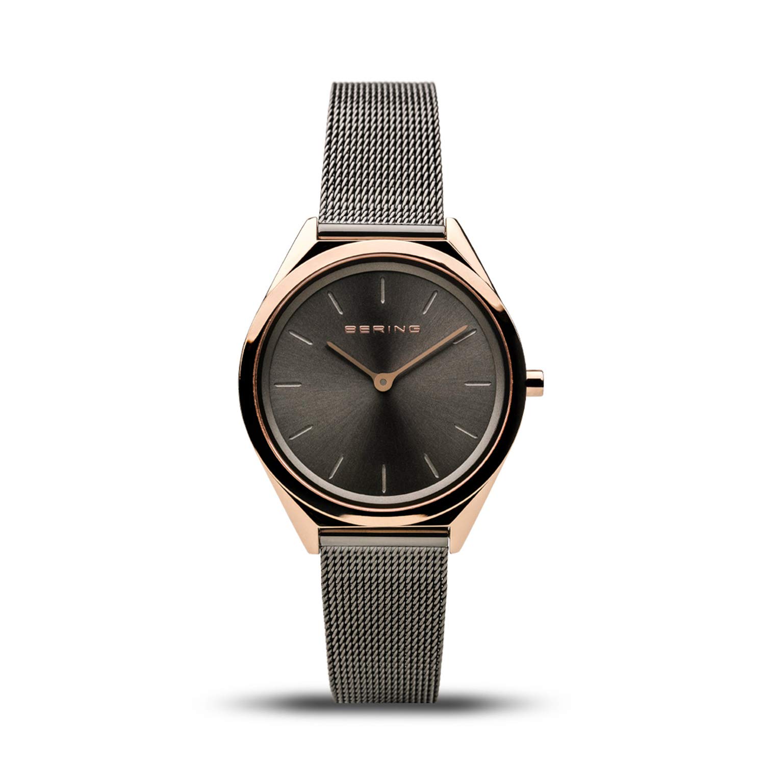 Bering Unisex Quarz Uhr | Armbanduhr 31 mm Edelstahlgehäuse und Zifferblatt | Milanaisearmband | Saphierglas | 3 ATM | 17031