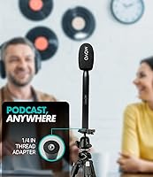 Vista 7 de Movo WMX-HM - Mango de micrófono para DJI Mic, Rode Wireless GO, Hollyland Lark y más - Mango de micrófono inalámbrico para entrevista - Adaptador
