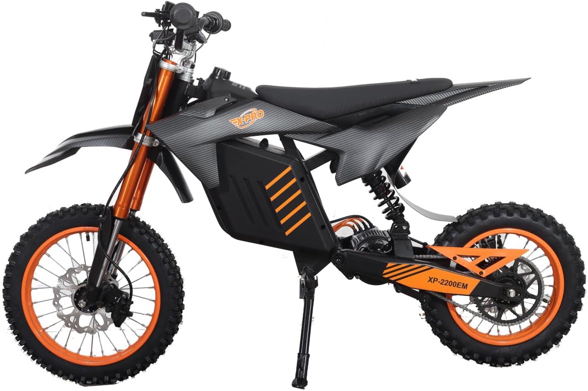 X-PRO 2000W Teens Electric Dirt Bike with 14"/12" Wheels!