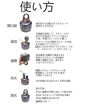 Amazon | アルコールストーブ パイトーチ型 超火力 双環構造