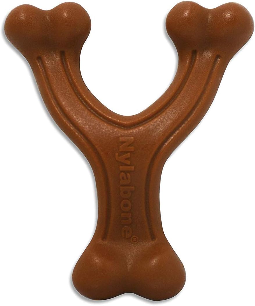 Nylabone 3 Pack of Power Chew Wishbone Chew Dog Toys, Giant, Bison Flavor