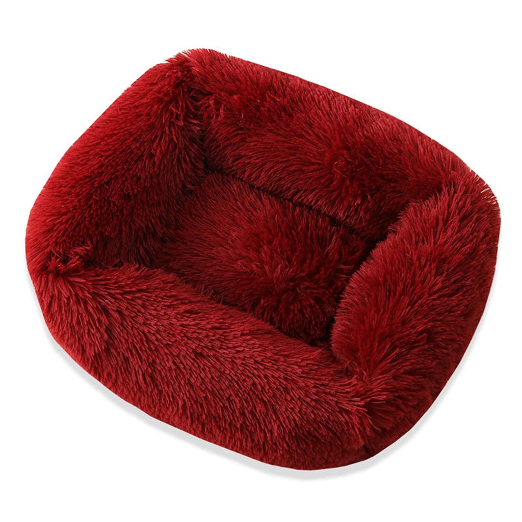 Nid douillet chat contre le froid panier rectangulaire rembourré pour petit chien