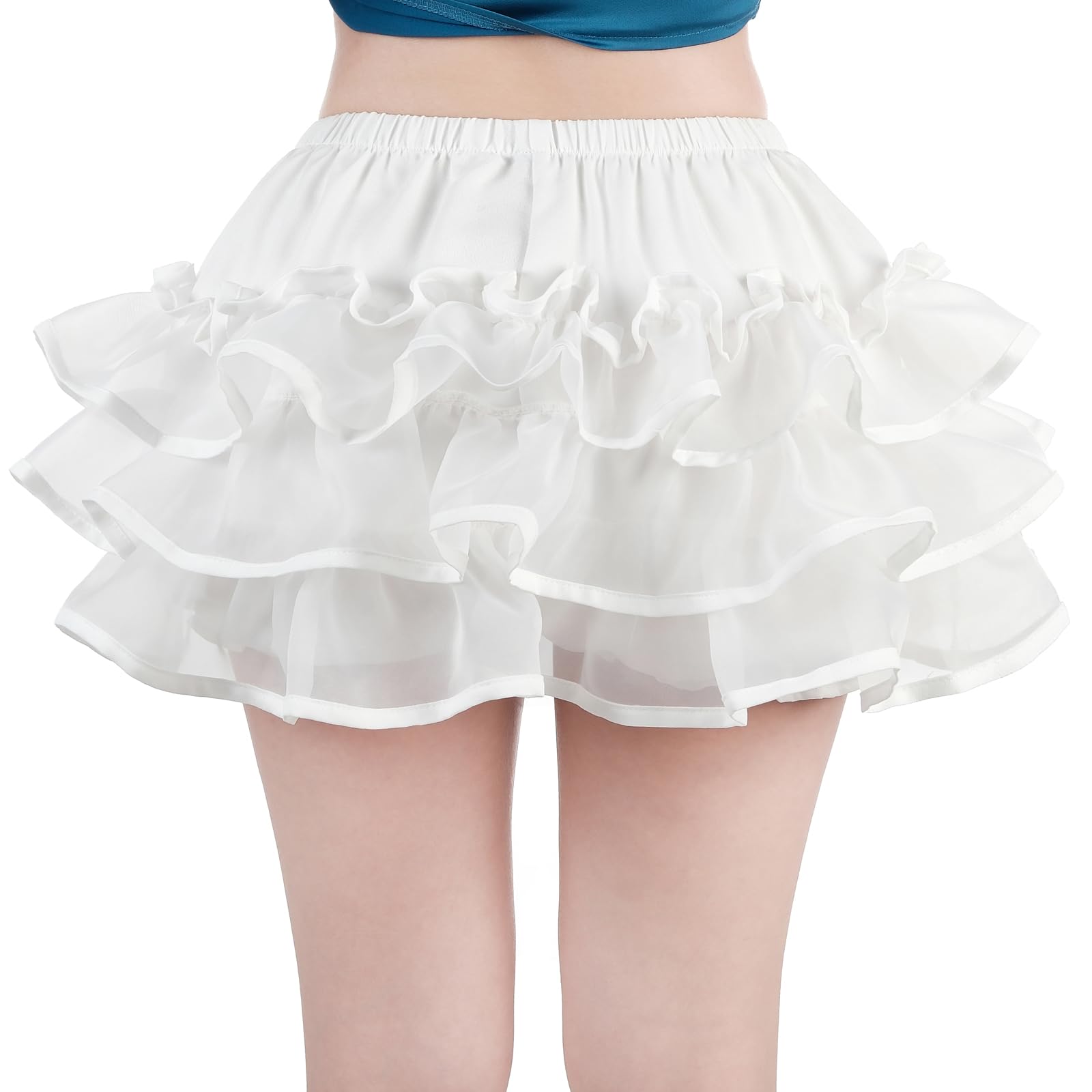 Fiamll Bloomer Victorian Lindos Pantalones Bombachos Multicapa Volantes Pantalones de Seguridad Ropa Interior Leggings