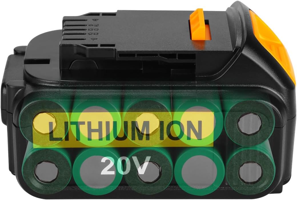 Replacement for Dewalt 20V MAX Battery,4000mAh Compatible with DCB205 DCB206 DCB200 DCB203 DCB201 DCB204 Replacement for Dewalt 20 V Lithium Battery（4000mAh，1-Pack）