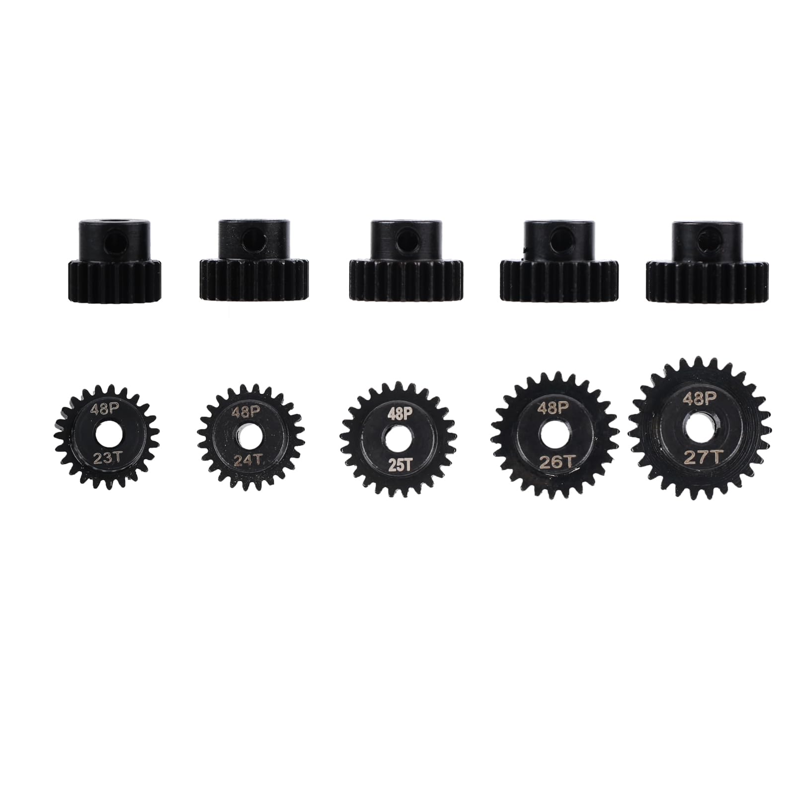 5Pcs Metal Steel 48P Pinion Gear Sets with Hex Key for RC Car, Truck & Off-Road Vehicles (26T 27T 28T 29T 30T)