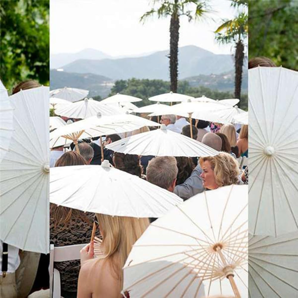 6 Stück Papier-Sonnenschirme, Hochzeitsschirme, Geschenk, Bambus-Schirme für Brautparty-Mittelstücke, Foto-Requisiten, 84 cm, 60 cm