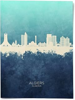 Algiers Algeria Skyline art print poster, unframed -30168