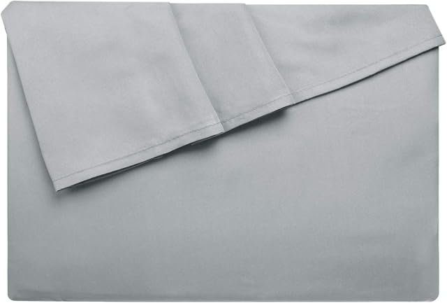 LiveComfort Flat Sheet, Queen Size Extra Soft Brushed Microfiber Flat Sheet, Machine Washable Wrinkle Free Breathable (Grey, Double)