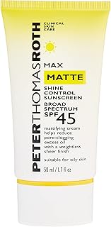 Peter Thomas Roth | Max Matte Shine Control Sunscreen Broad Spectrum SPF 45 | Mattifying Sunscreen For Oily Skin, Water-Re...