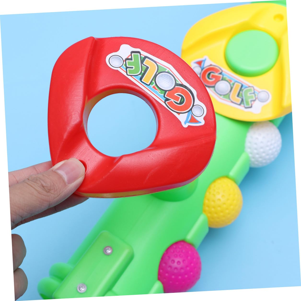 BESPORTBLE 2 Ensembles de Jouets de Golf pour Garçon et Filles en Plastique Vert, Légers et Portables, Jeux Sportifs D'intérieur Plein Air pour Développement Musculaire des Bras
