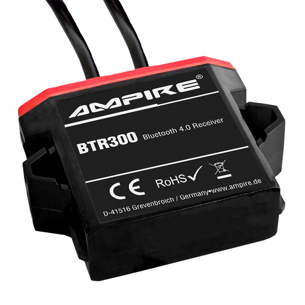 Adattatore Bluetooth AMPIRE BTR300 Universale – Streaming Audio, Impermeabile, Per Auto, Casa, Barca E Marine, Con Telecomando