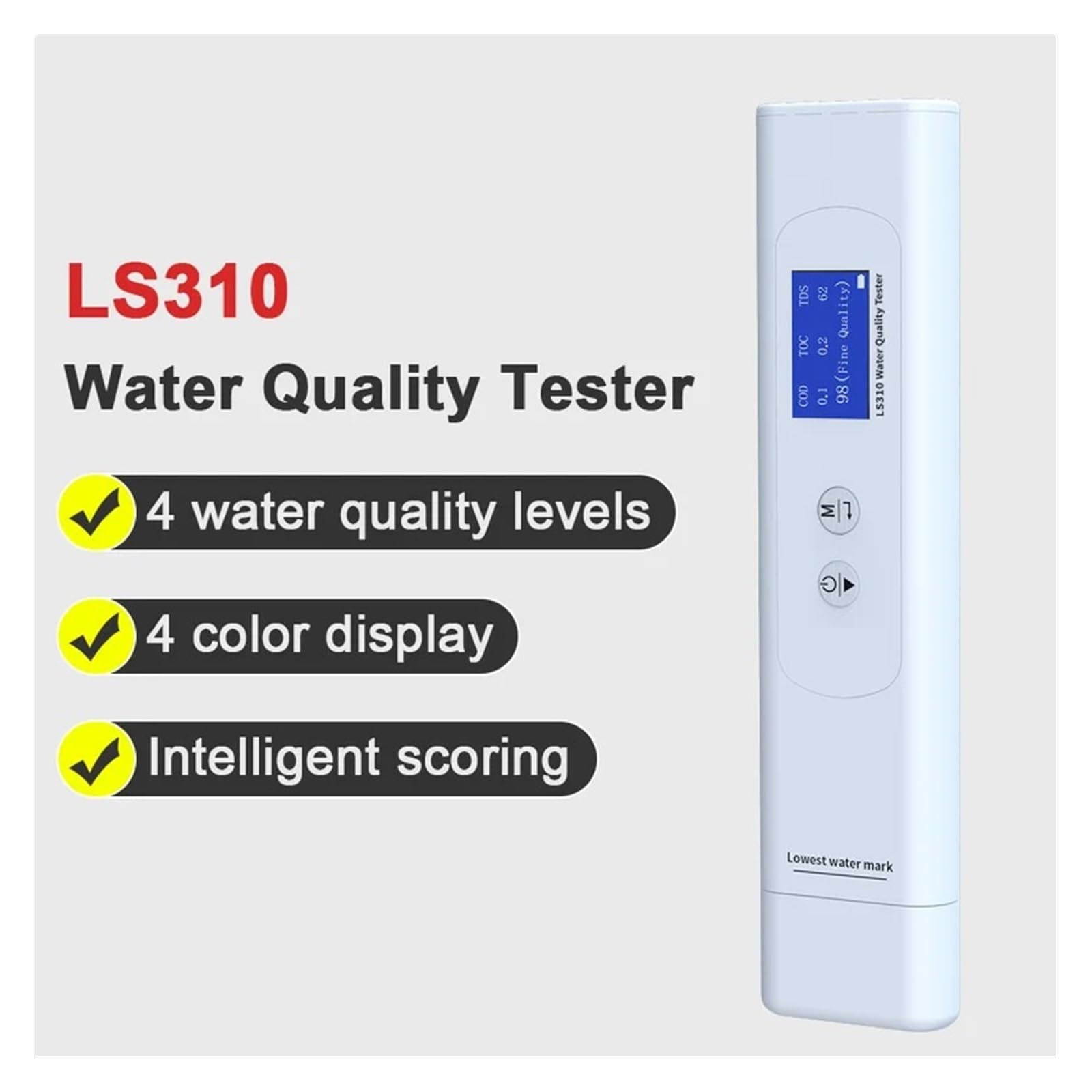 Tester ści wody Najlepszy miernik TDS Cyfrowy tester wody 6 w 1 COD TOC Miernik TDS do wody pitnej z kranu Wysoka precyzja LS310