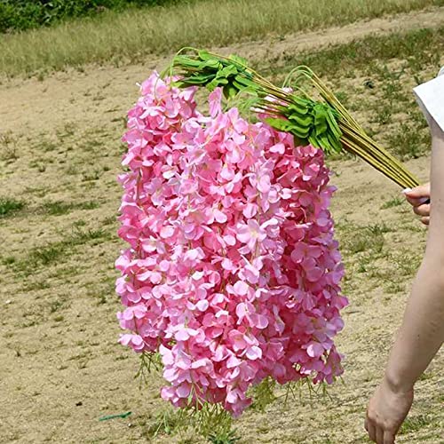 濃いピンクの造花　80本 Amazon.co.jp: 12本入り 藤の花 造花 フェイクフラワー ピンク