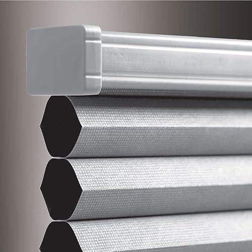 Miniatura 1 de Persiana celular opaca blanca de alta calidad, 58 pulgadas de ancho x 48 pulgadas de largo (tamaño real 57-12 x 48), corte personalizado