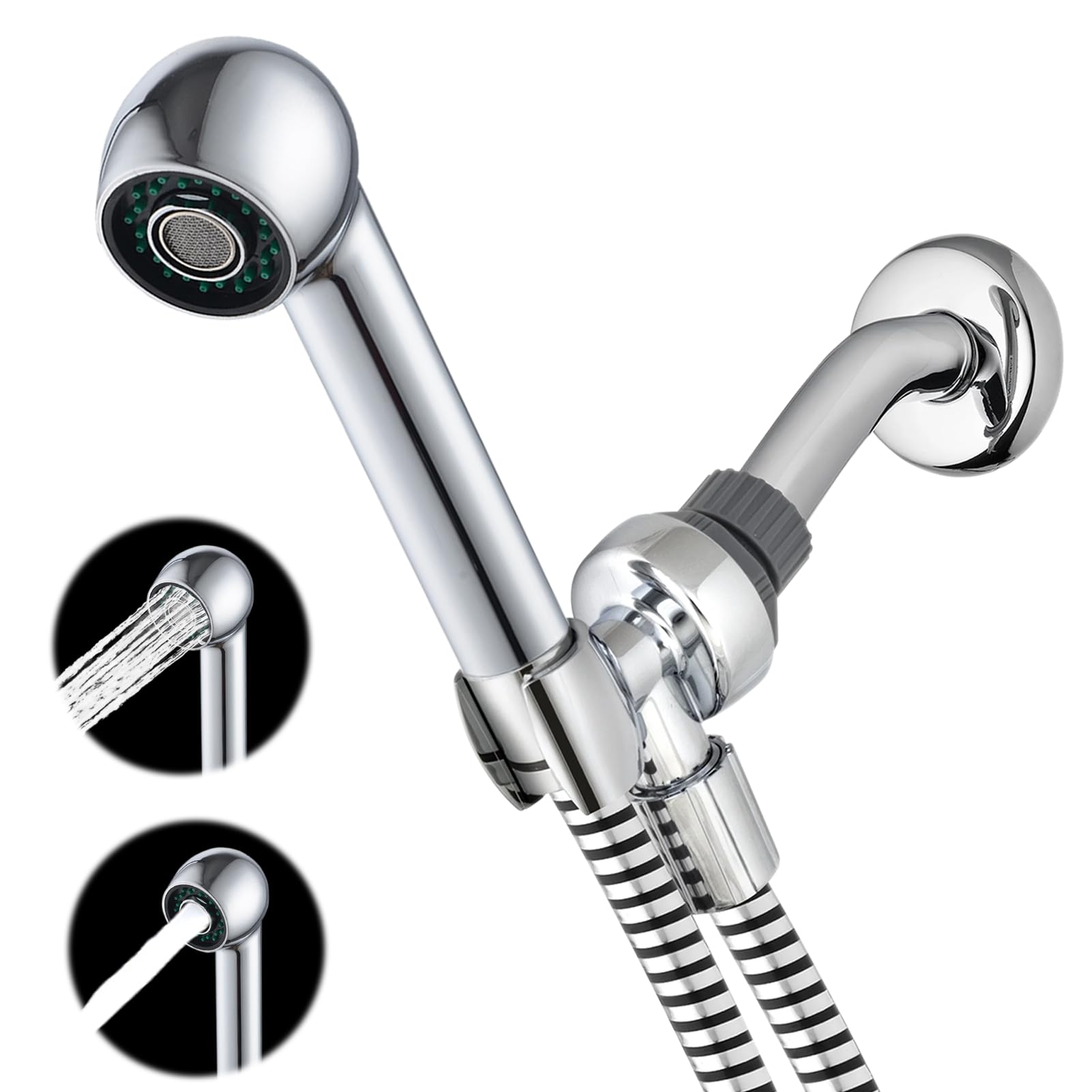 Douchette Robinet avec 2 Jets pour Evier Cuisine - Tête de Rechange pour Lave-vaisselle, Mitigeur Extractible