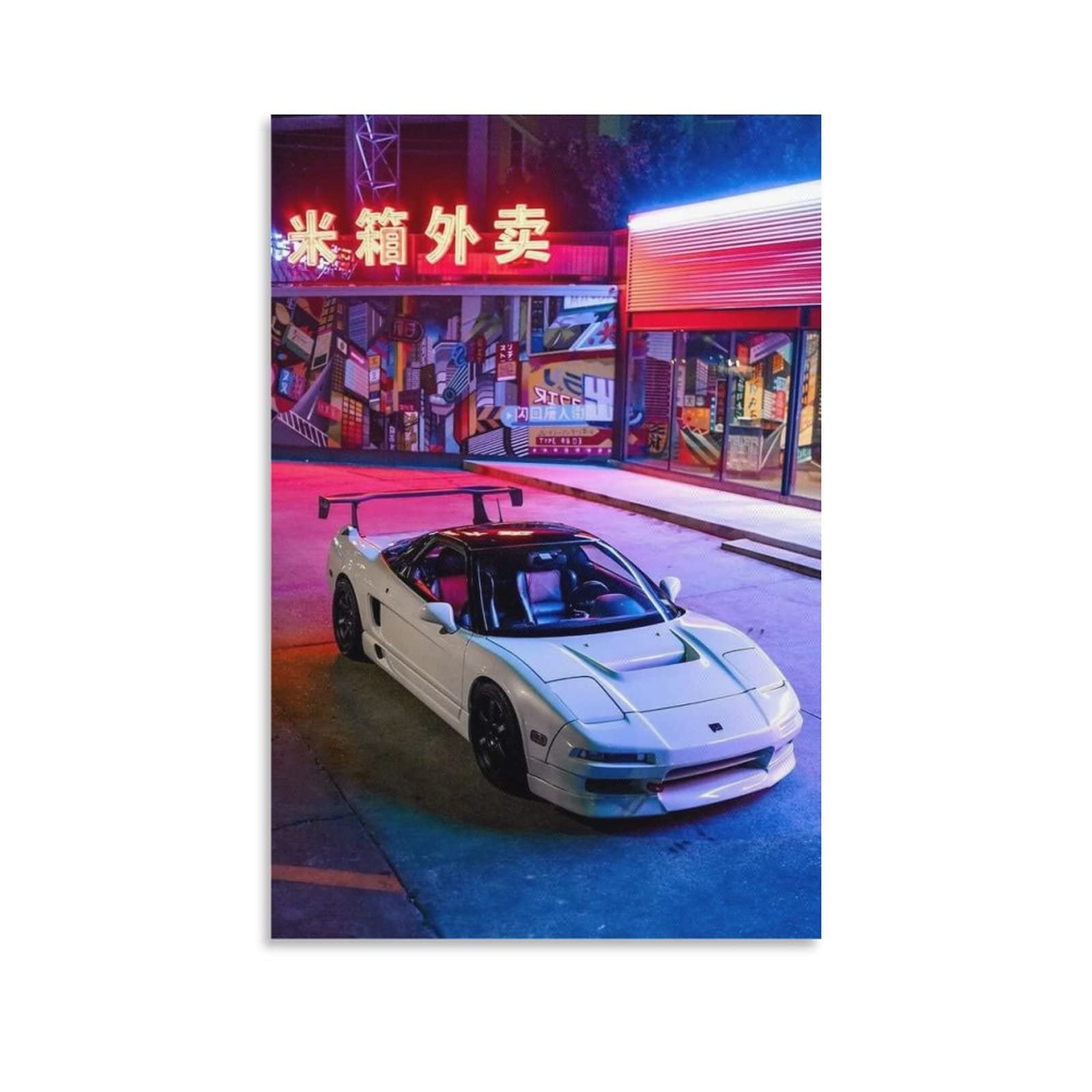 KJHJDM Aesthetic NSX Car Poster for Boy Room Bedroom Wall Decor Gift Poster Decorative Painting Canvas Wall Art Living Room Posters Bedroom Painting 12x18inch(30x45cm)