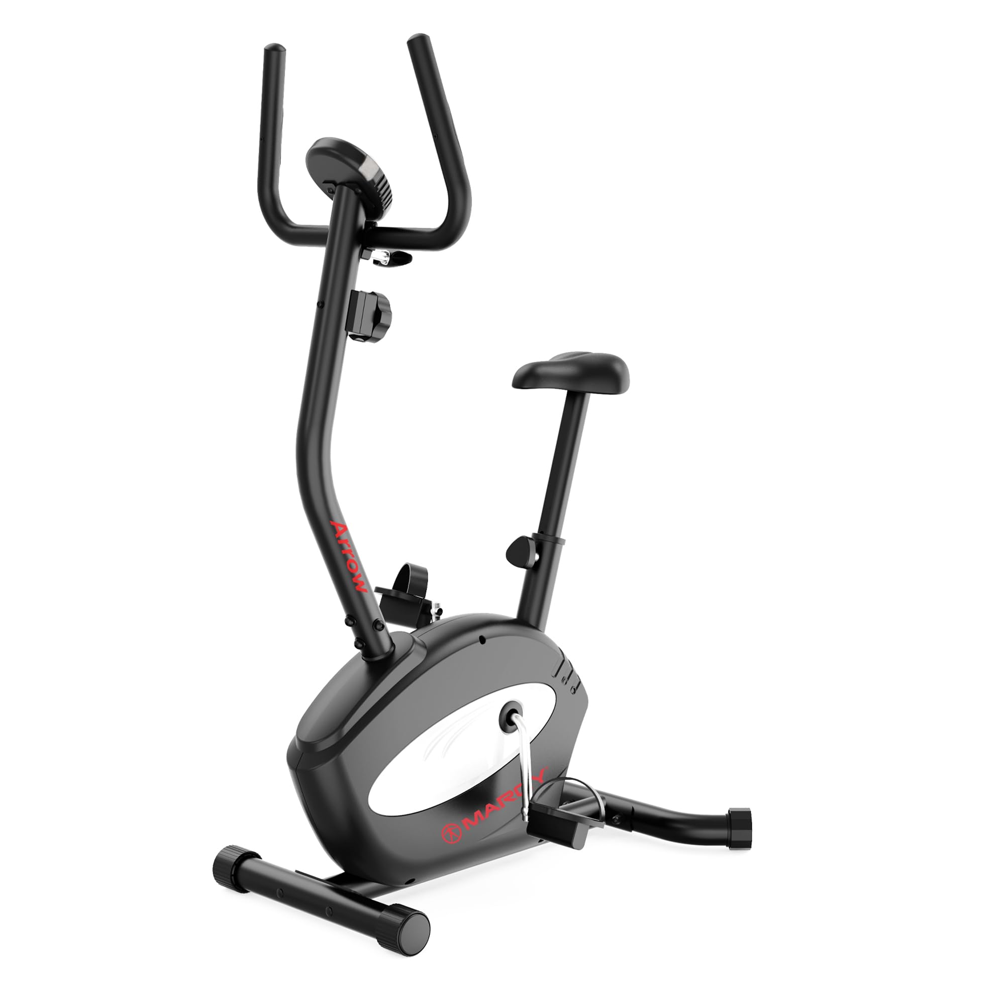 MARCY Arrow Compact Magnetic Upright Exercise Bike, 8 Resistance Levels