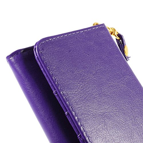 Étui GIONEE Pioneer P2S violet avec fentes pour cartes et texture anti-choc