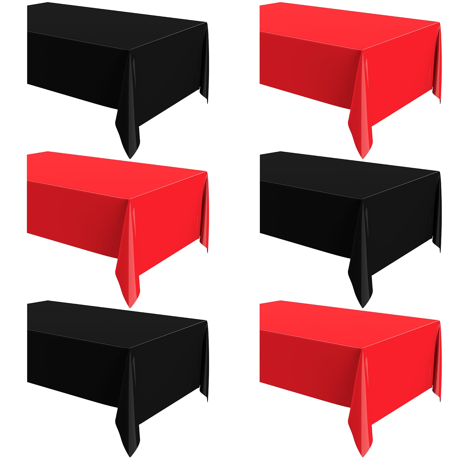Nappe jetable plastique 137x274 cm imperméable lot de 6 Oudain table rectangulaire anniversaire