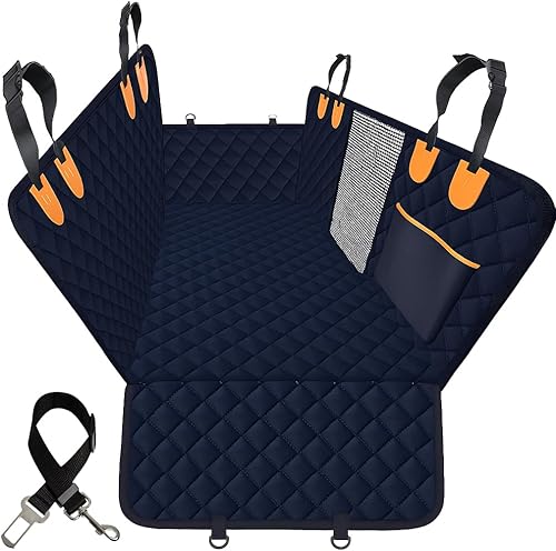 Funda para asiento trasero de automóvil con malla, hamaca resistente, solapas laterales grandes. Protección completa para automóvilSUV - Puertas,