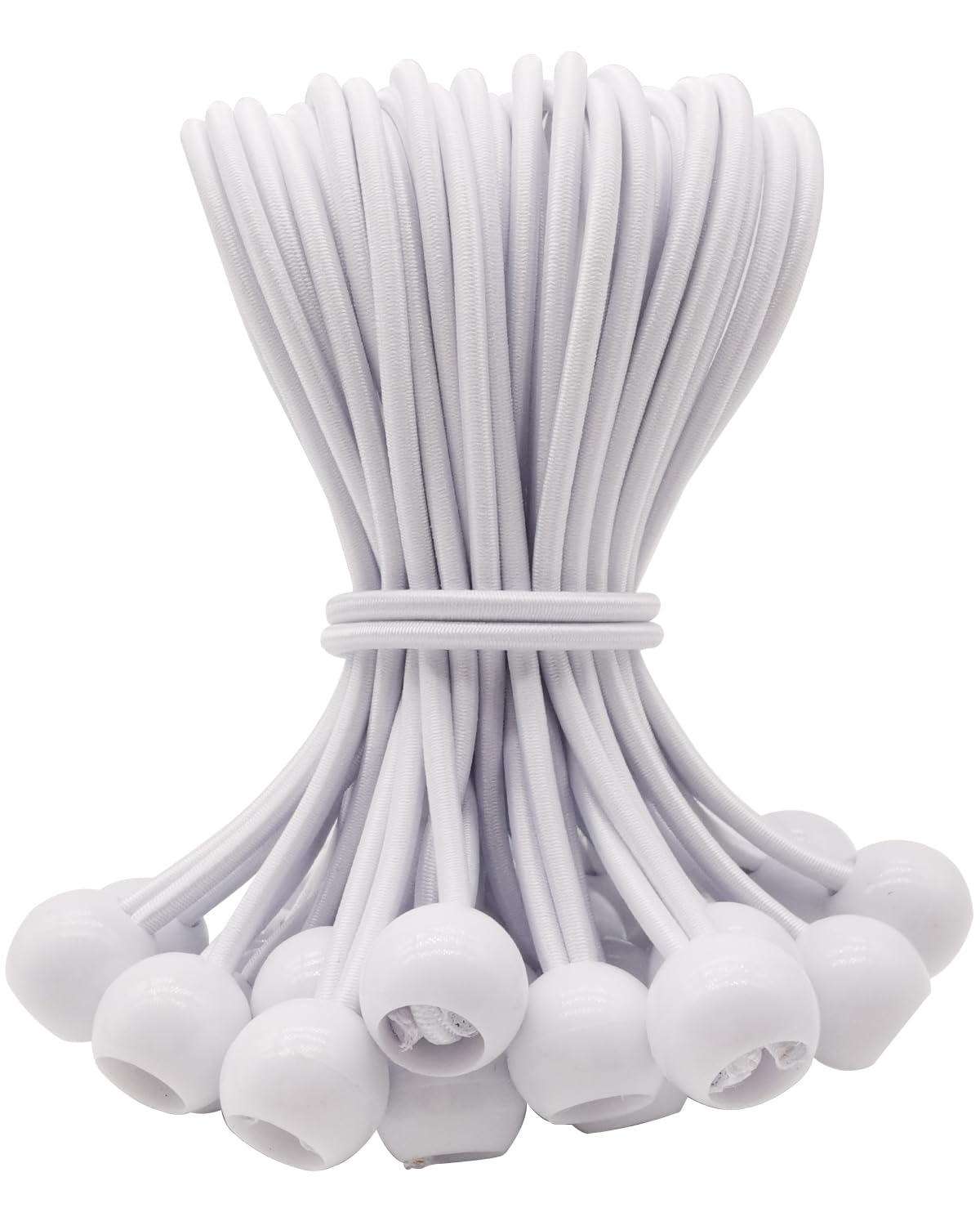 WMZOBH Tarpaulin Bungee Balls 6 Inch, 25 Piece Bungee Cord with Balls, Small Bungee Cords Heavy Duty