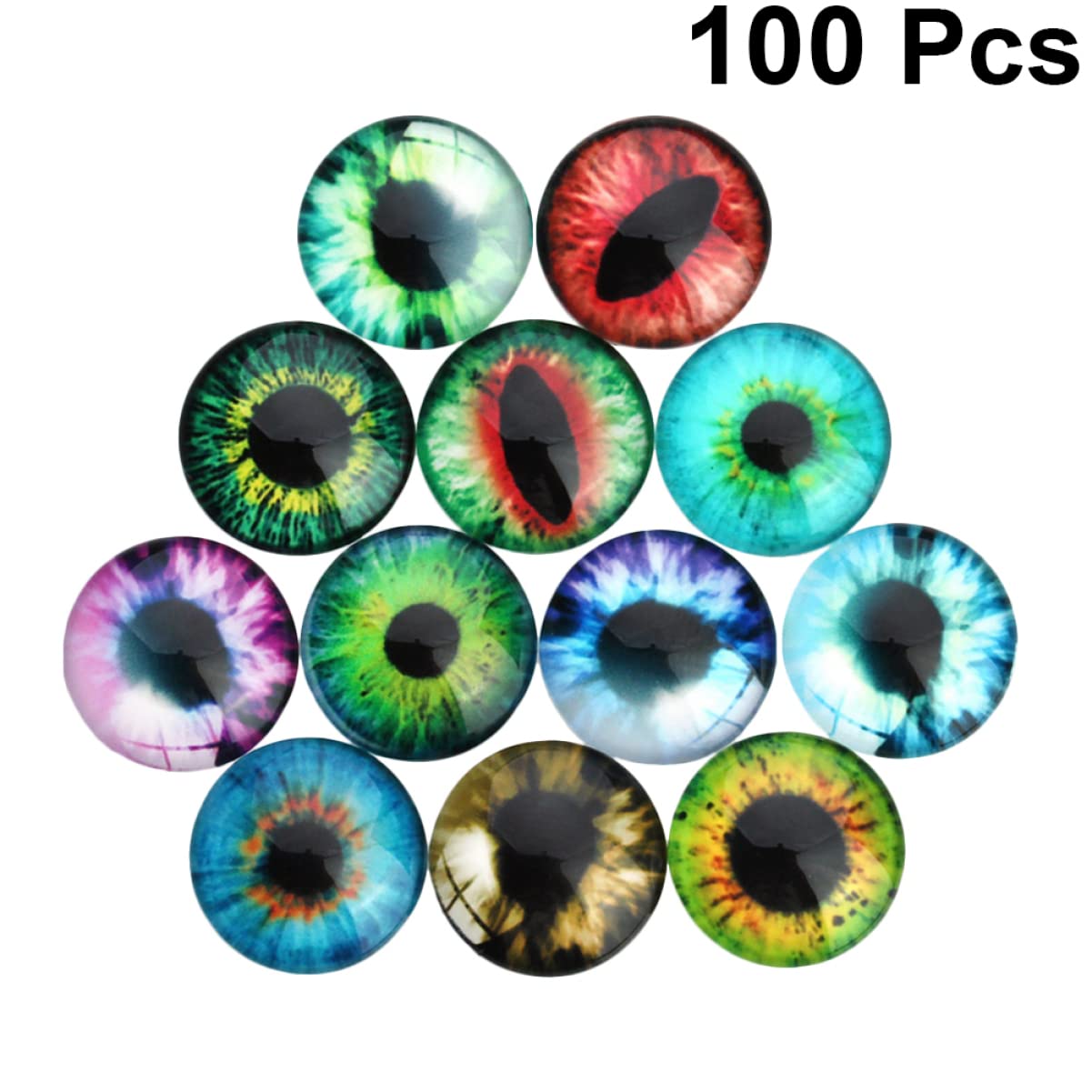 EXCEART 3 Juegos De Ojos Falsos Realistas De 12 Mm Ojos De Animal De Simulación Autoadhesivos para Muñecas 100 Unidades X 3