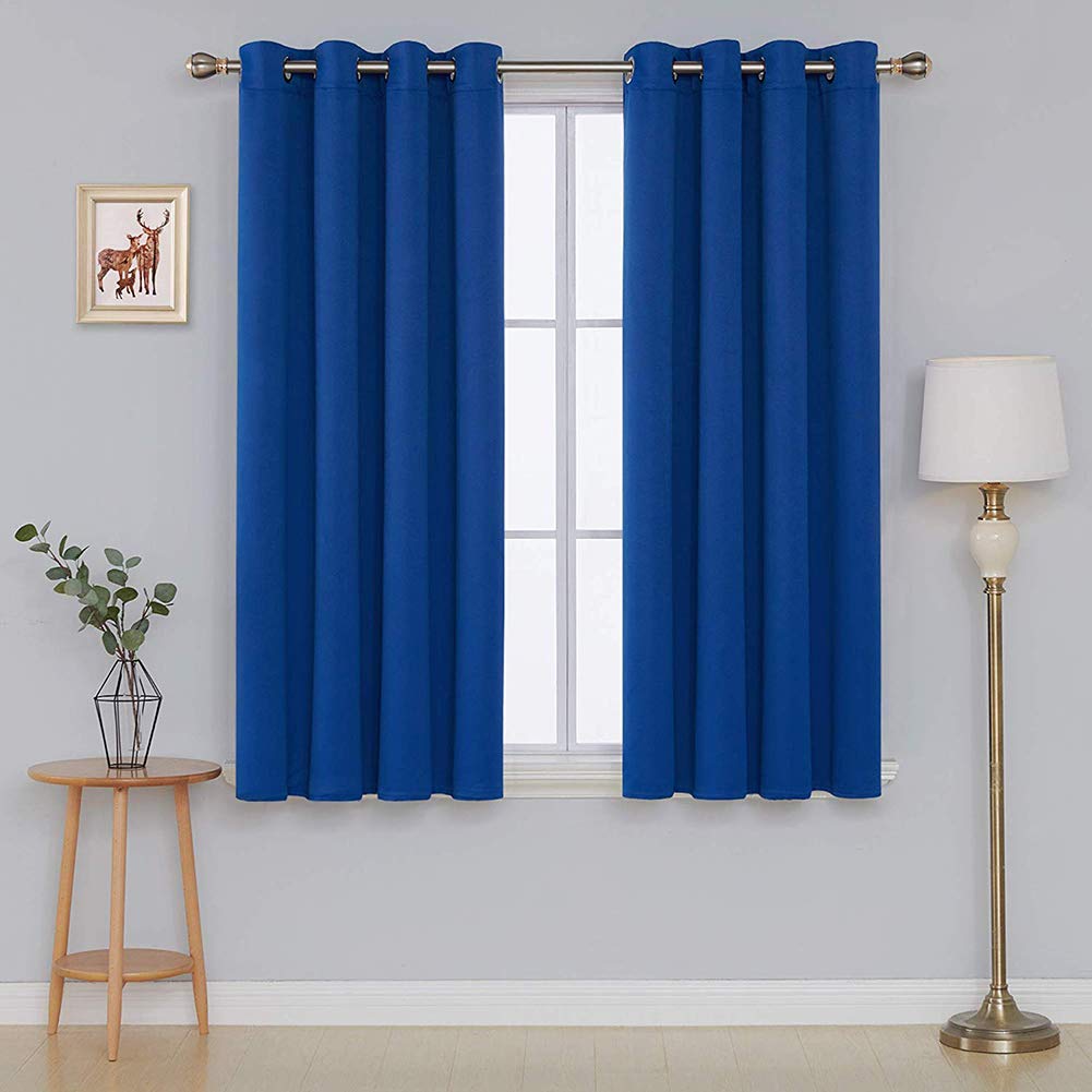 Rideau Fenetre 160x180cm(L x H), Rideau Chambre, Isolant Thermique Installation Facile Anti Moisissure Antibactérien, pour Chambre Salon - Bleu