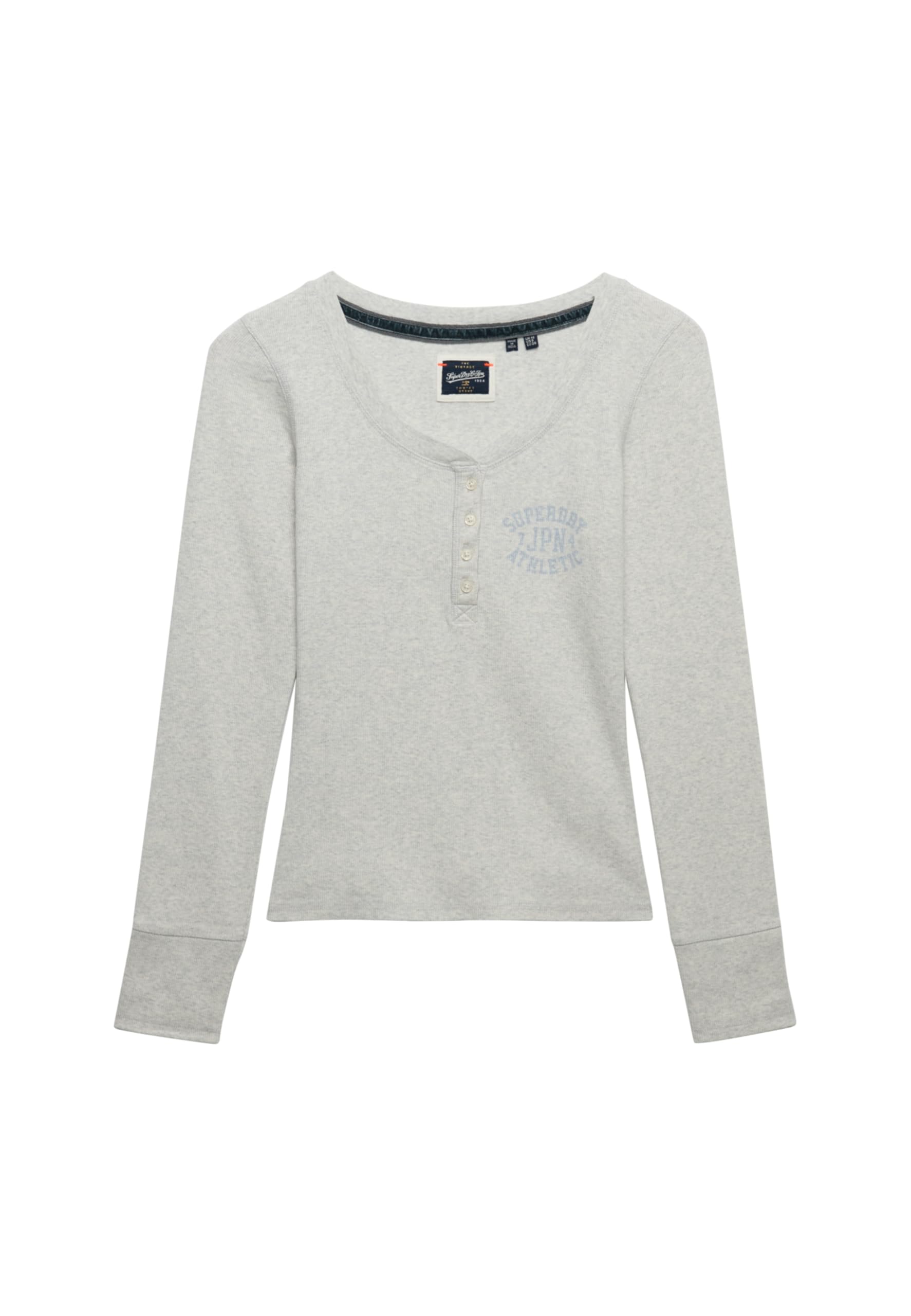 Superdry Damen Athletic Langarmshirt mit Knopfleiste