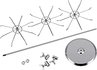 Vista 9 de Polmart Soporte de exhibición giratorio de encimera ajustable de altura de nivel de servicio medio (plata, 3 niveles)