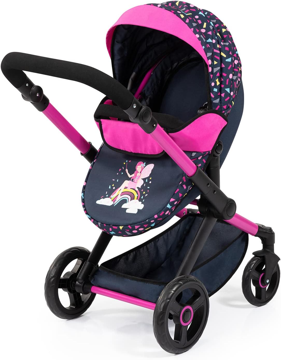 Bayer Pram Xeo doll stroller converted into a jogger pushchair