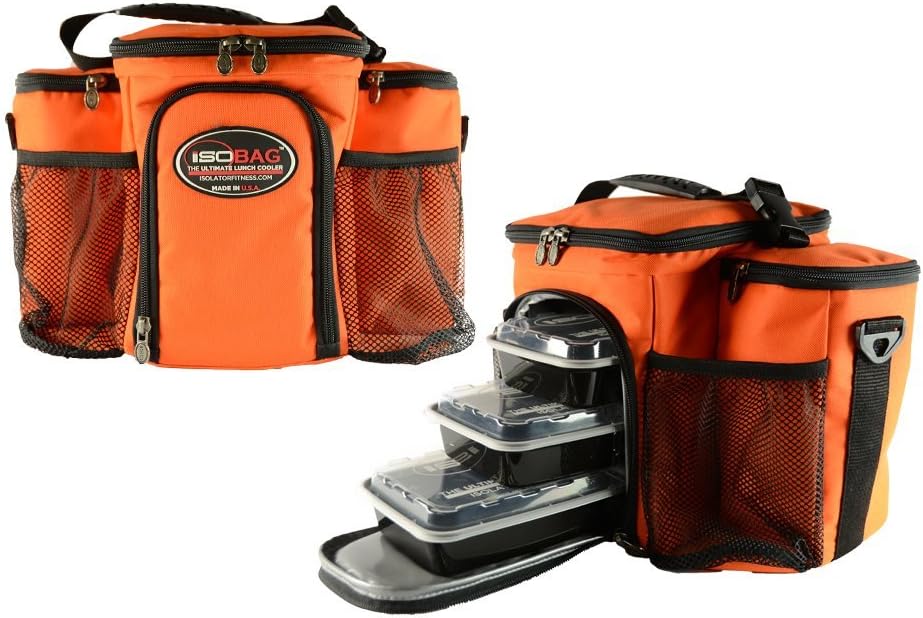 Isobag 3 Meal Management System-Full Tangerine Limited Edition-Insulated Lunch Box/Lunch Bag-Isolator Fitness