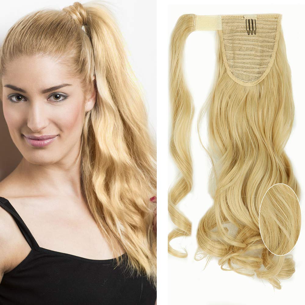 32"(81cm) SEGO Coleta Postiza Larga Pelo Sintético Se Ve Natural [Castaño Oscuro] Extensiones de Cabello Clip Cola Lisa Ponytail Extension (140g) — view 60