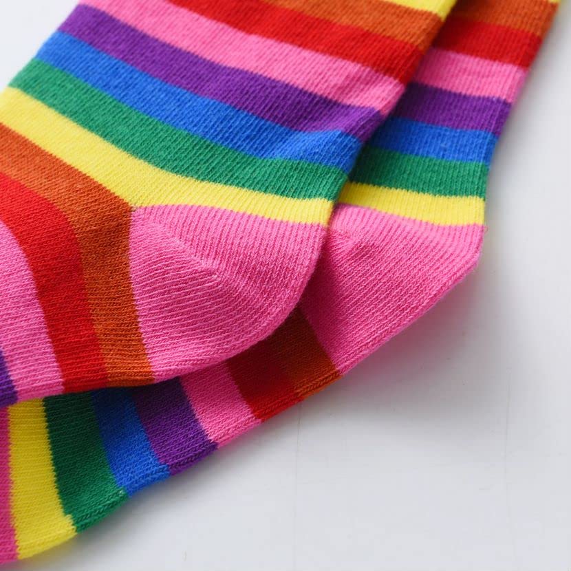 Image of VIKITA Girls Little kid socks 2 pairs set in Spring fall winter stripe socks for Christmas 8T, SF5002