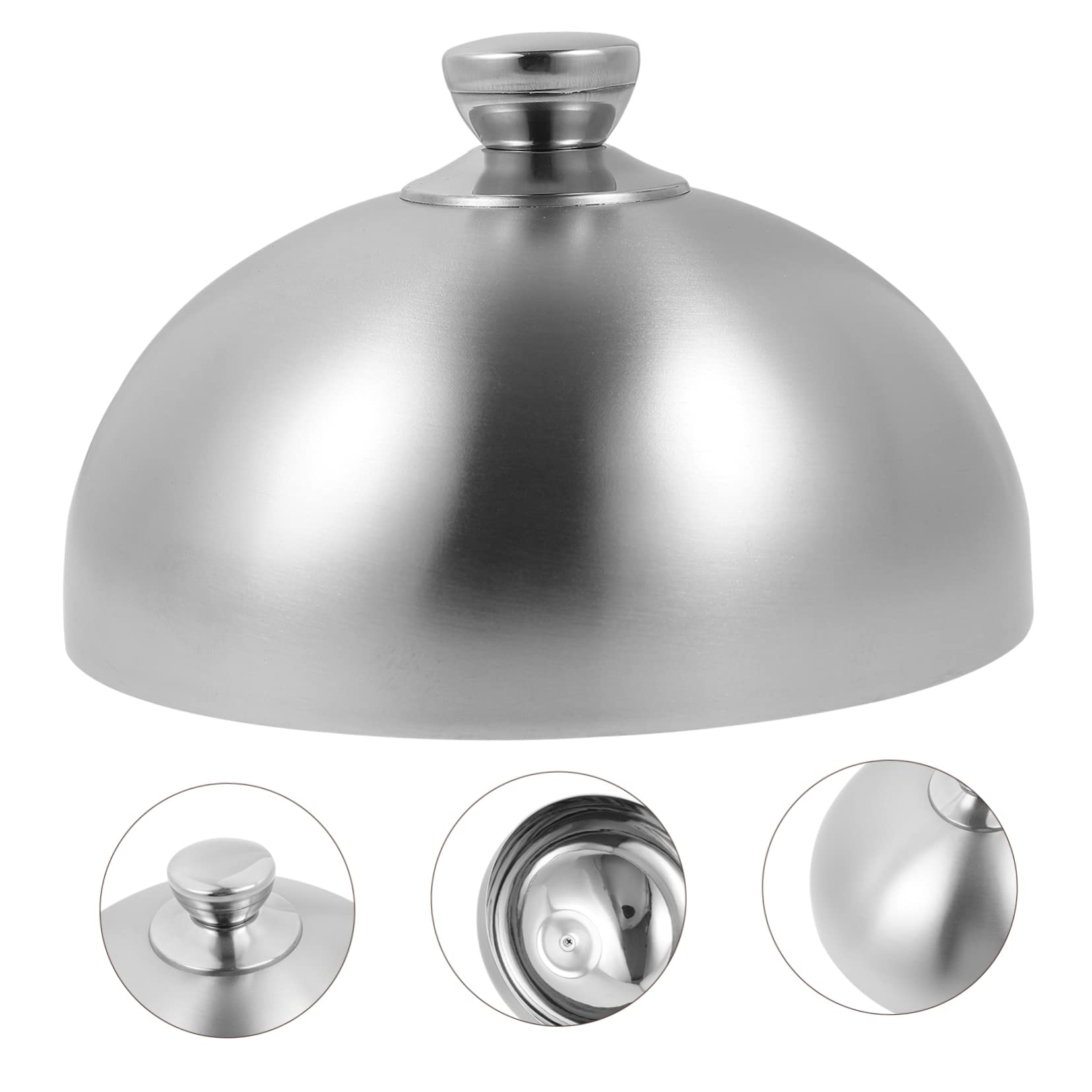 Cabilock Cubierta De Bistec Cubierta Para Platos De Microondas Tapas De Alimentos Para Exterior Tapa De La Parrilla Bife Campana De Cristal Acero Inoxidable Horno Microondas