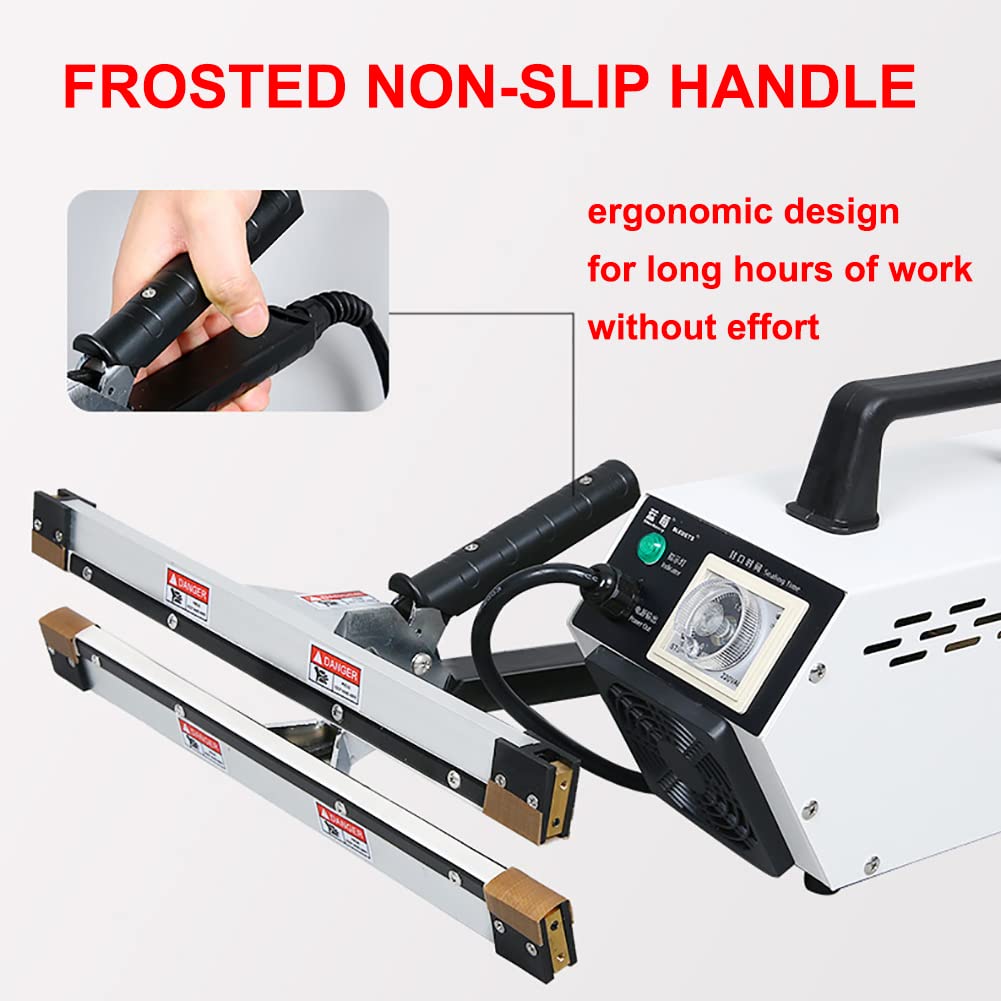 Sigillatrice a caldo portatile, attrezzatura portatile per sigillatura da 500 W per sacchetti di carta Mylar, stagnola e kraft, lunghezza 50 cm per soluzioni di sigillatura e conservazione rapide