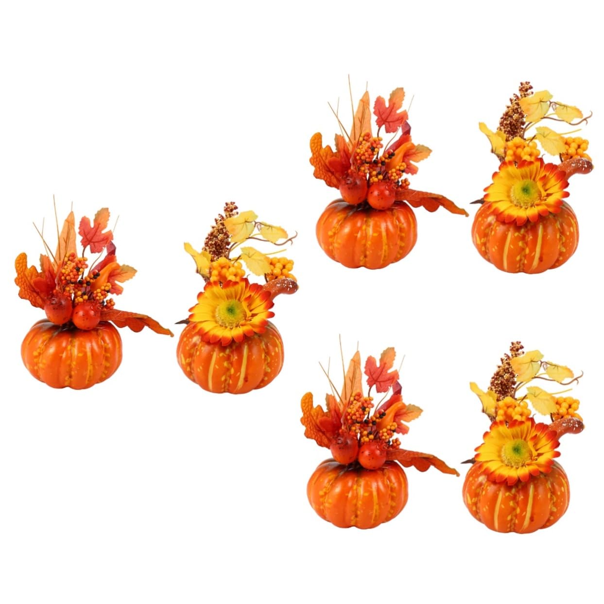 Calabazas decorativas falsas para evitar manchas en decoraciones de Halloween