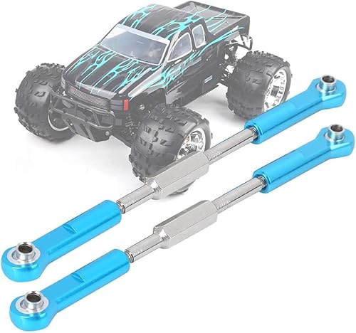 Miniatura 3 de Varillaje de dirección a control remoto, 2 piezas, varillaje de varilla de dirección de automóvil a control remoto, barra de dirección de aluminio a