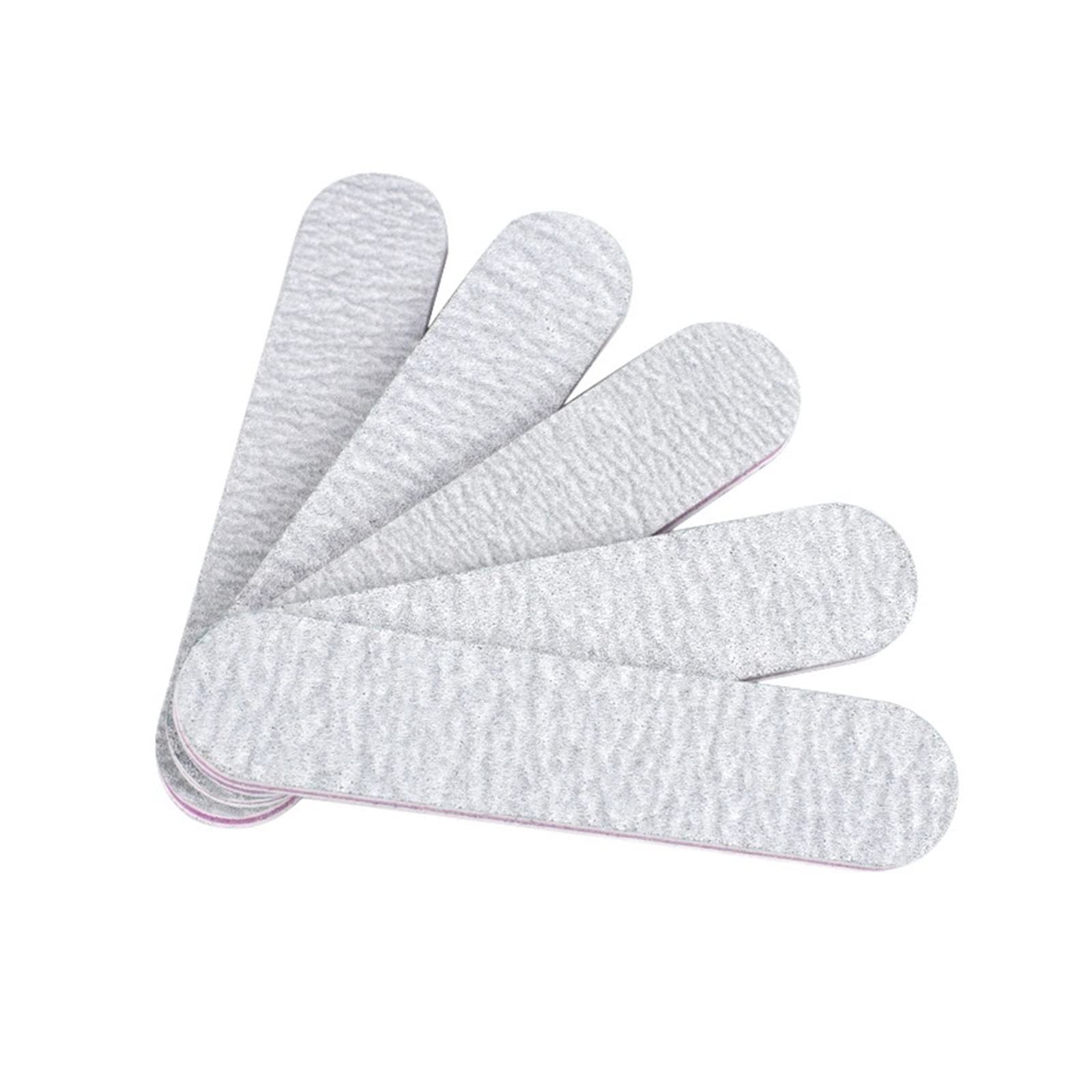TRUSTTWO 50 Pz/Lotto Grigio Carta Vetrata Lima for Unghie 100/180 Double Sided Buffer Block Lucidatrice Pedicure Manicure Unghie artistiche Lime Unghie Accessori The 01