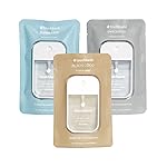 Touchland Hydrating Hand Sanitizer Spray, DYE FREE Trio Set (Rainwater, Unscented, Beach Coco), 1 FL. OZ. Travel Size Power Mist Sprays (Set of 3)