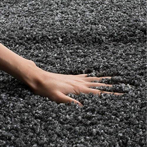 Image of Shaggy Super Soft Carpet for Home & Living Room Size - 4 X 6 Ft (Solid Grey)