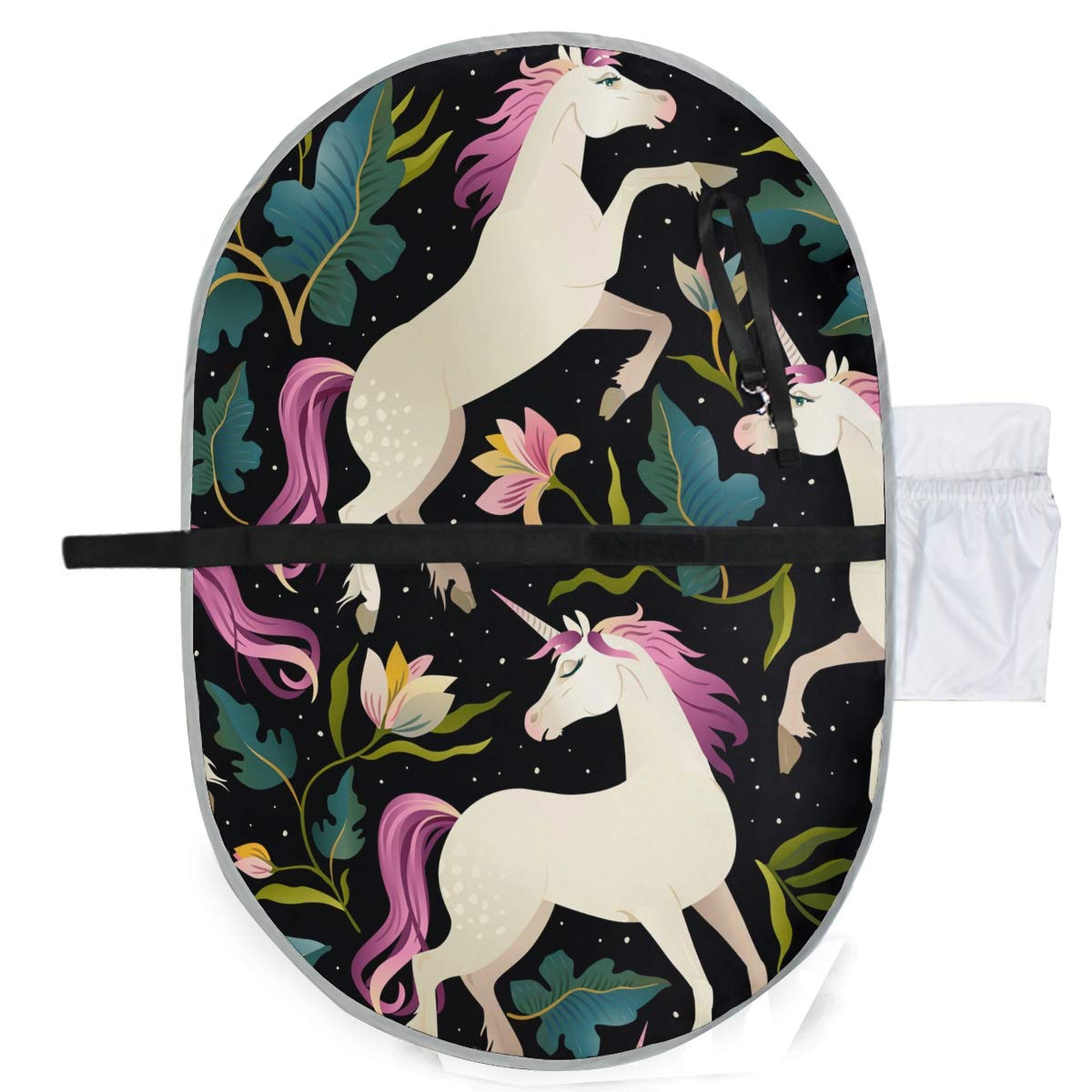 Daisy Art Beautiful Unicorns Baby Changing Pad Portable Diaper Change Pads Mat