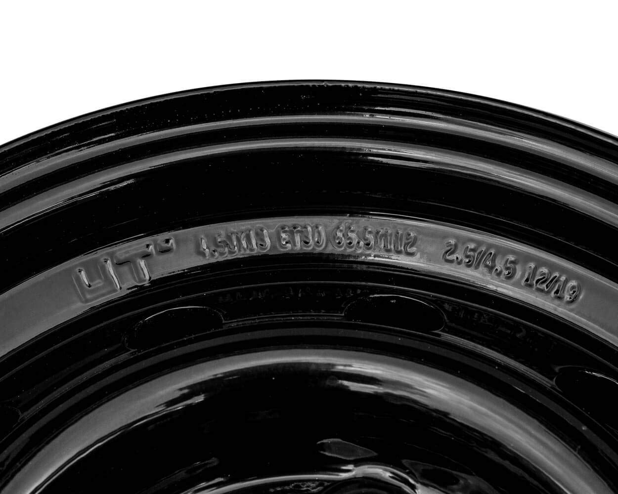 UNITRAILER Llanta de acero para remolque pesado 4,5Jx13"H2, capacidad de 675 kg, color negra con anclaje 5x112 y ET:30, rueda reforzada para caravanas y plataformas de carga