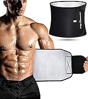 KingPavonini Upgraded Nano-Silver Waist Trimmer Sweat Belt for Men & Women - Plus Size Waist Trainer for Max Sweat & Comfort